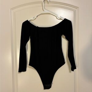 Elegant Black Off-Shoulder Bodysuit